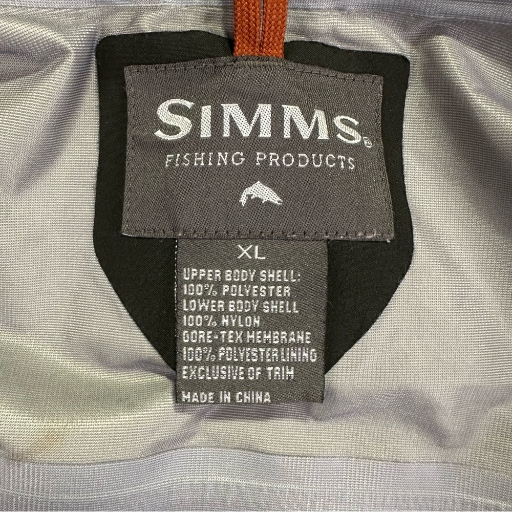 Simms Mens Goretex Wading Jacket Full Zip Hooded Size XL - Picture 2 of 16